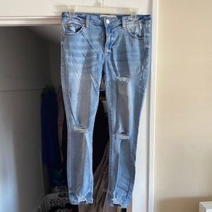 Light wash jeans